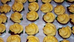 Lot's of yellow cupcakes